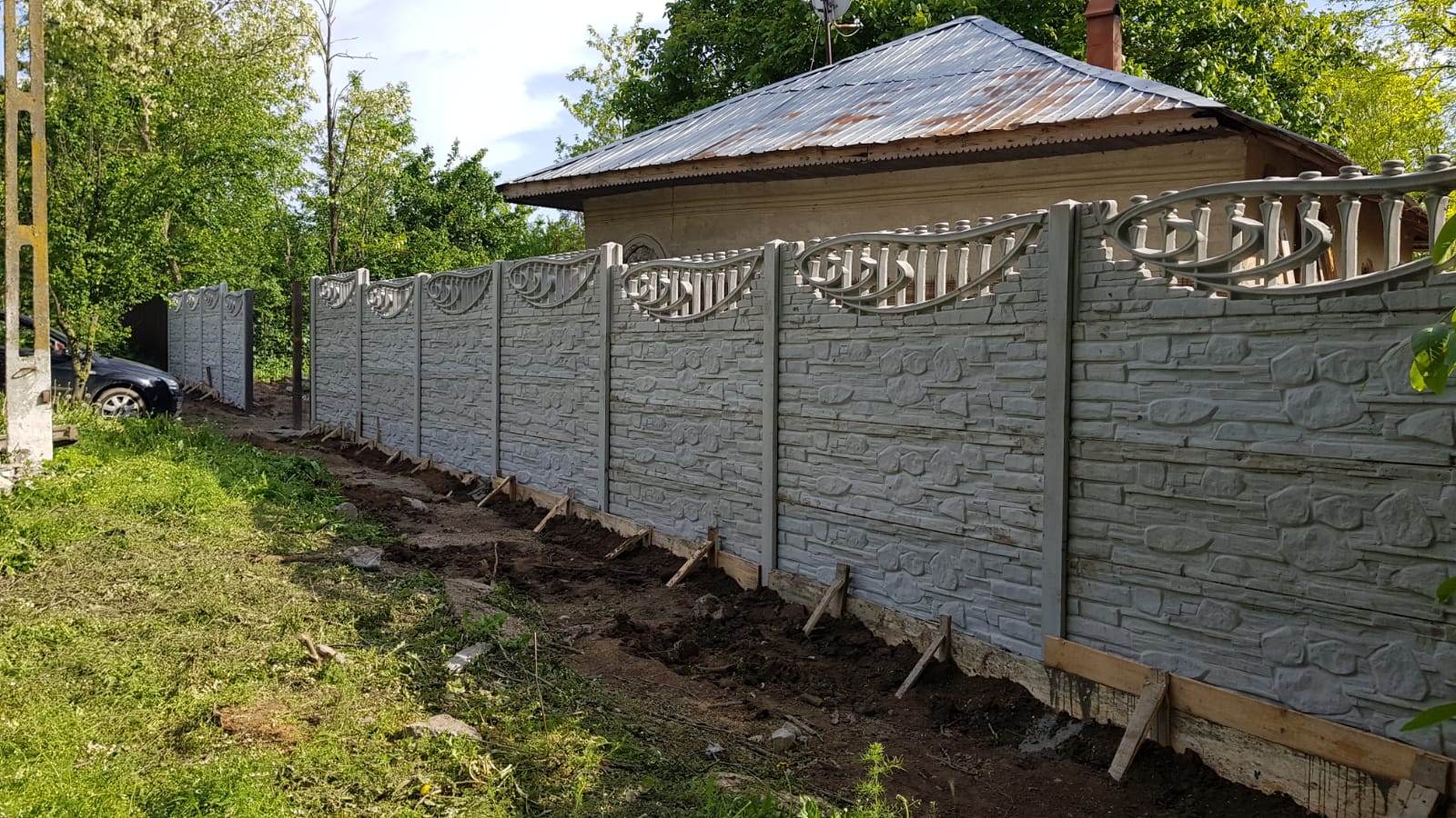 Gard prefabricat din beton finalizat Buzău